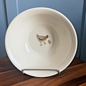 Paula Deen Southern Rooster Hand Painted 10" Round Serving or Salad Bowl Chicken